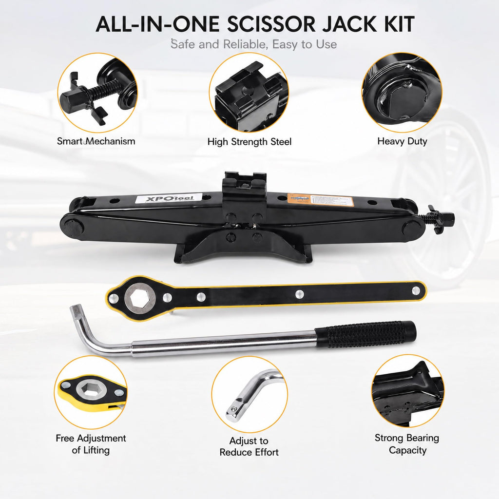 3 Ton Scissor Car Jack Kit with Wrench B8694