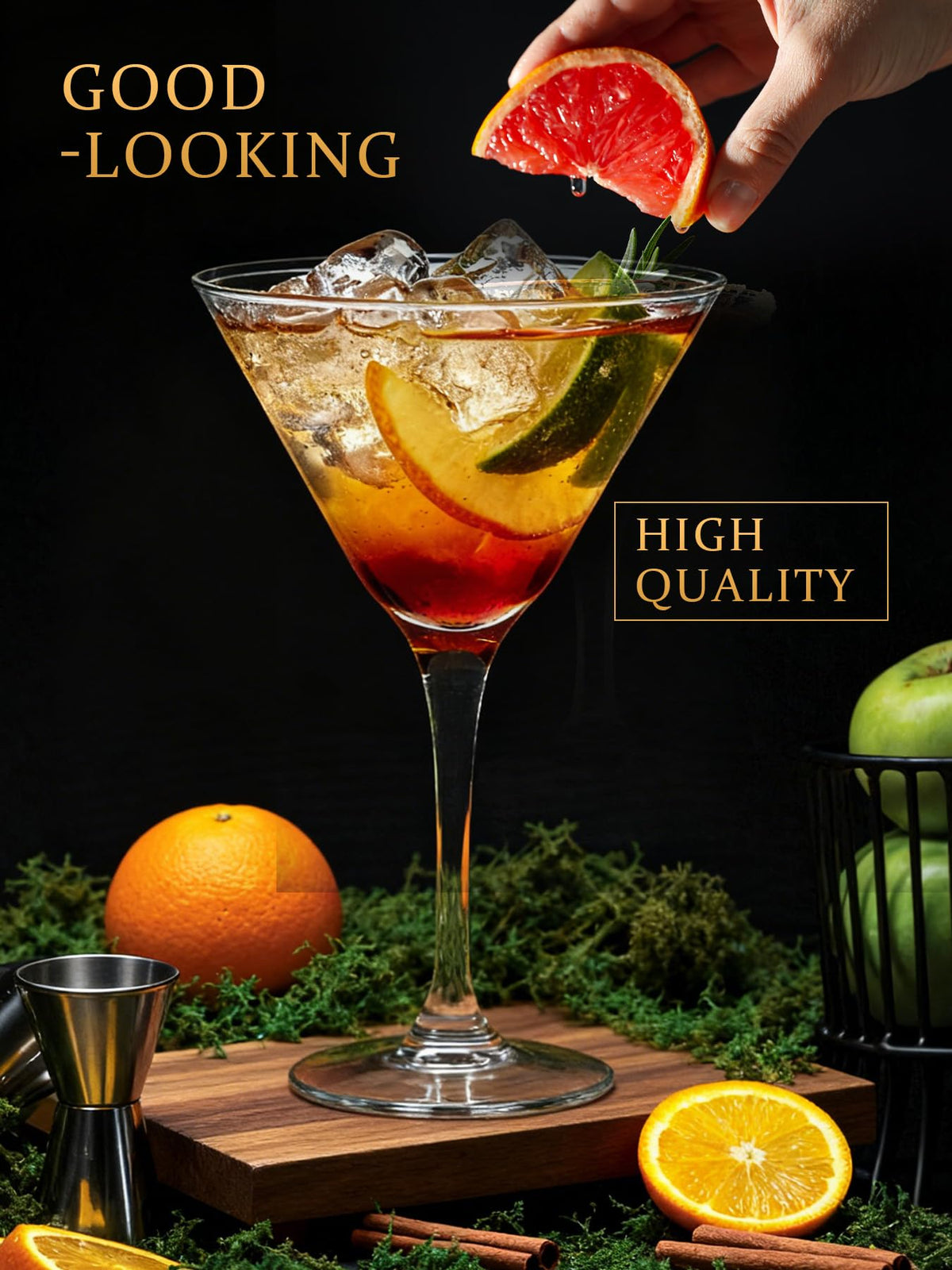 5 oz Crystal Cocktail Glasses Set of 6 S8708