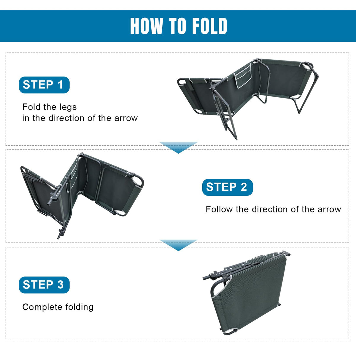 Folding Camping Cot with Mattress W996