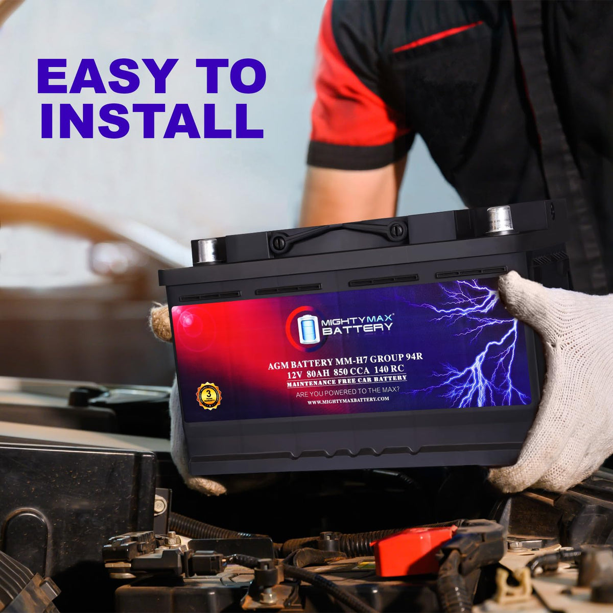 12V 80AH 850 CCA Replacement Battery S721