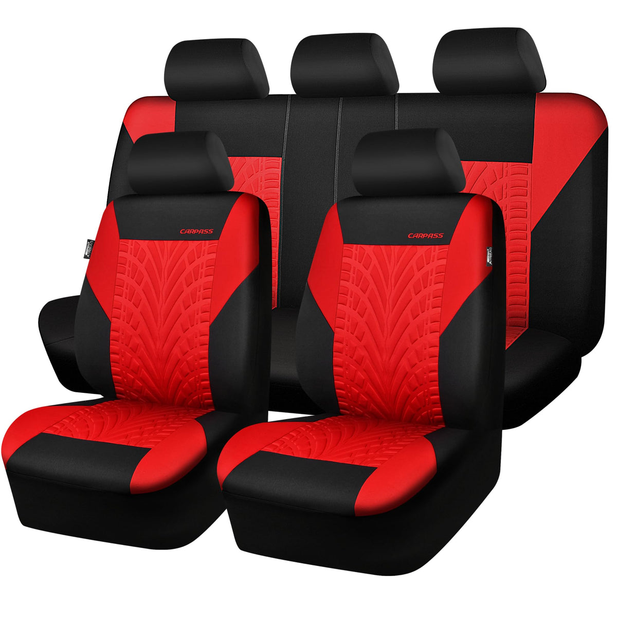 Car Seat Covers Full Sets Black Red L62570