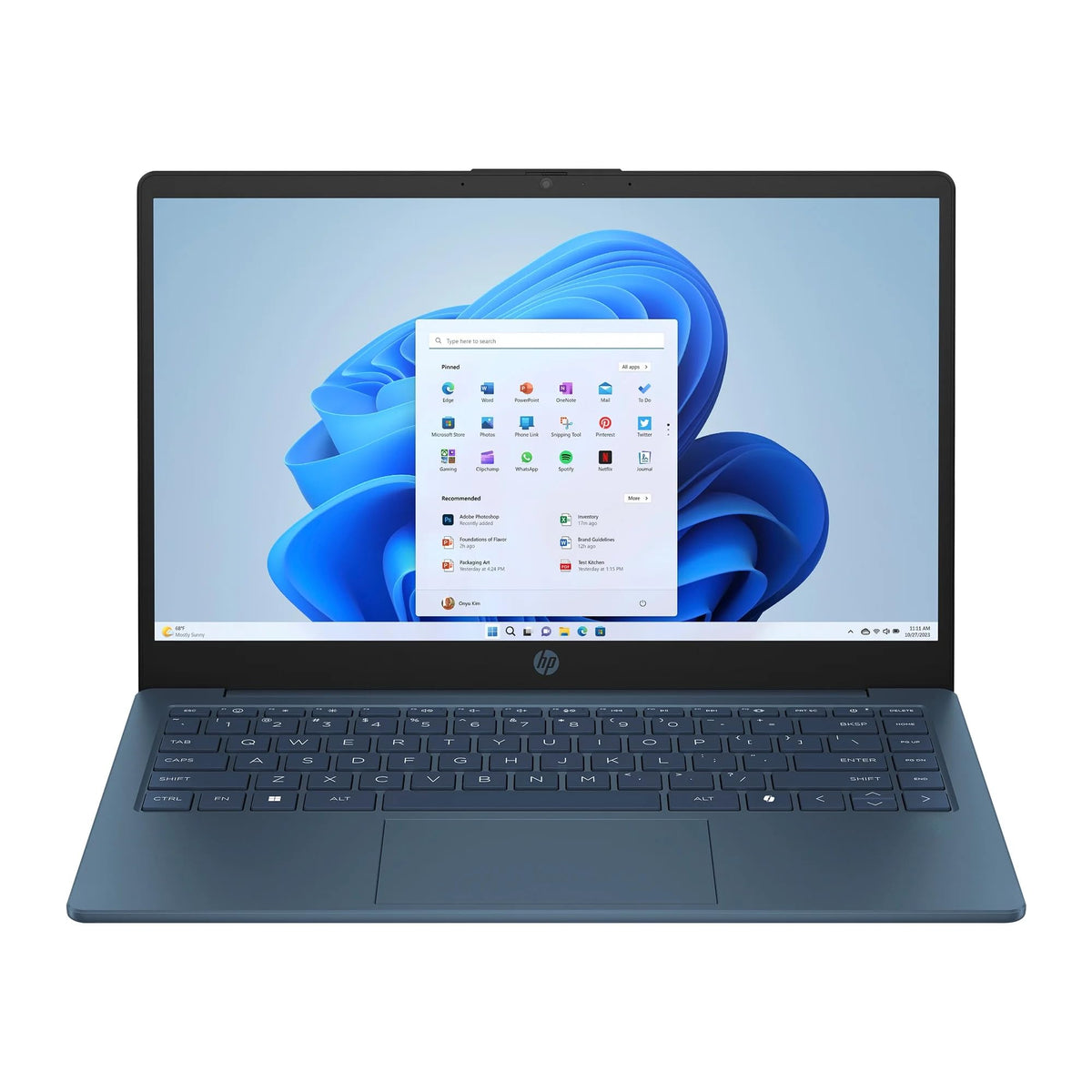 14" HD Laptop, Intel Celeron N150, 4GB RAM, 128GB Storage, Blue I816072