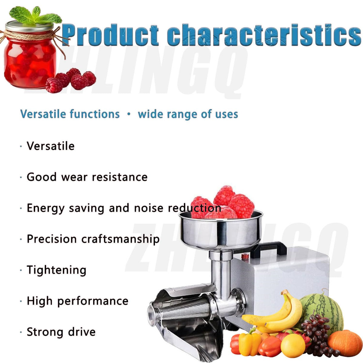 450W Electric Sauce Maker with Funnel & Trough R494
