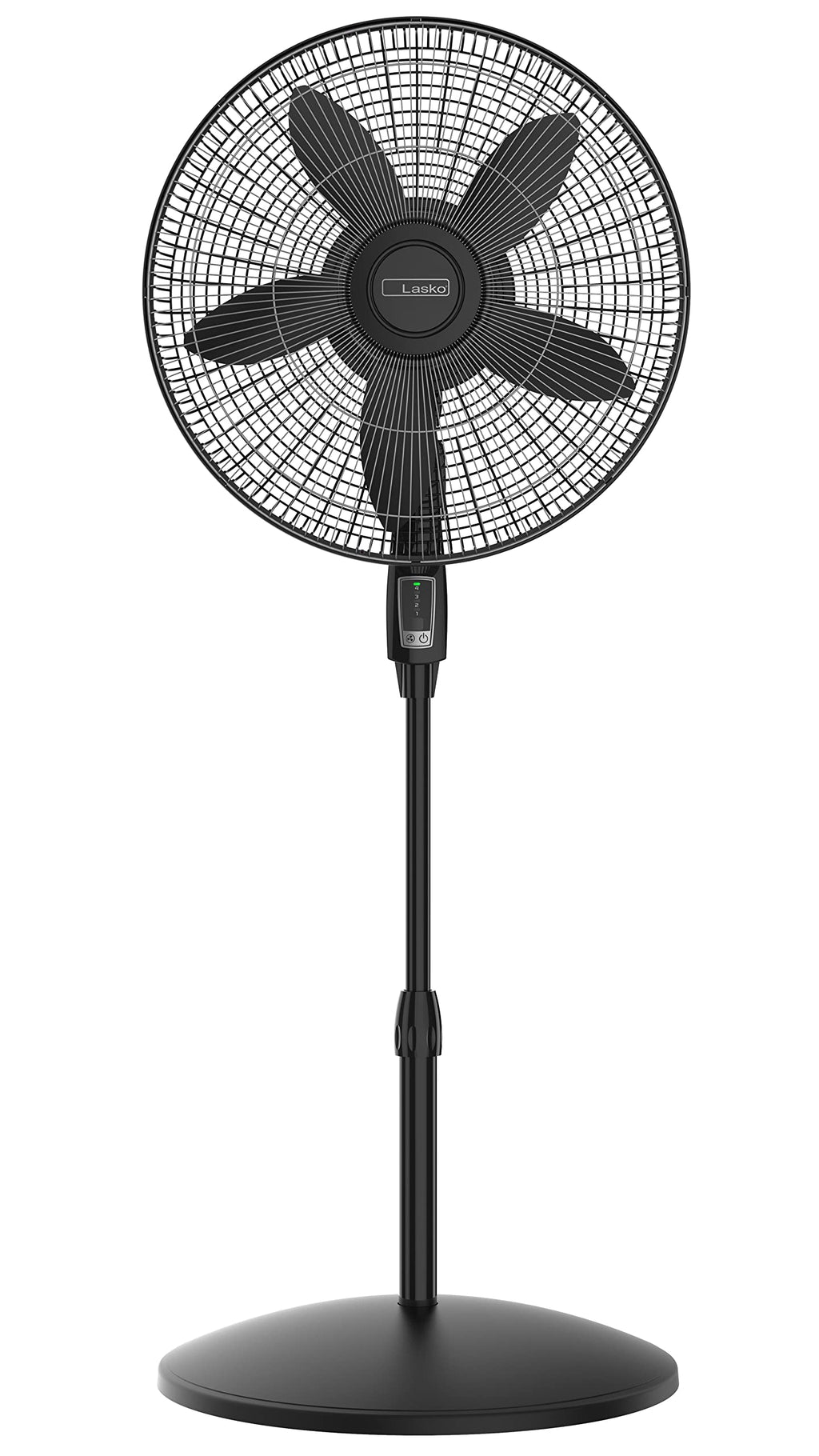 Oscillating Pedestal Fan, Adjustable Height, Remote Control, 4 Speeds, 18", Black R759