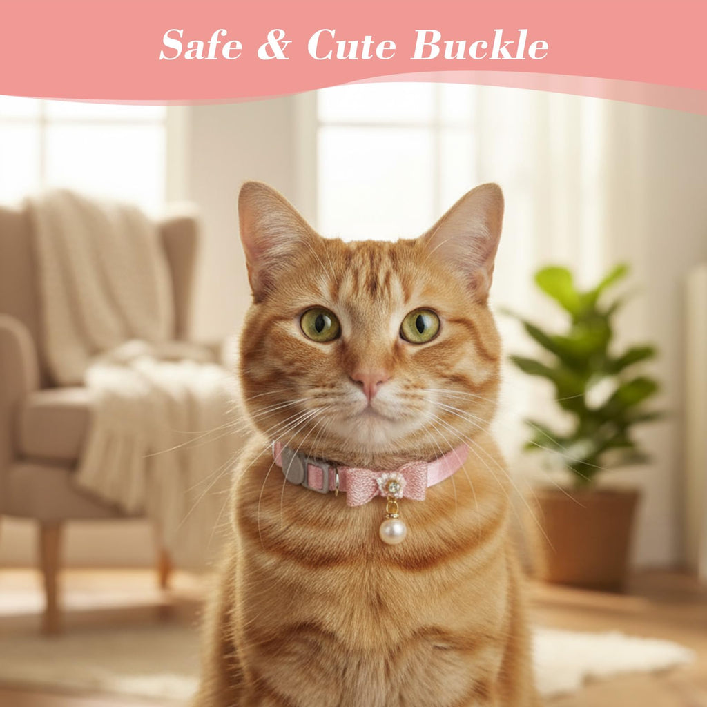 Adjustable Pink Breakaway Cat Collar O9382