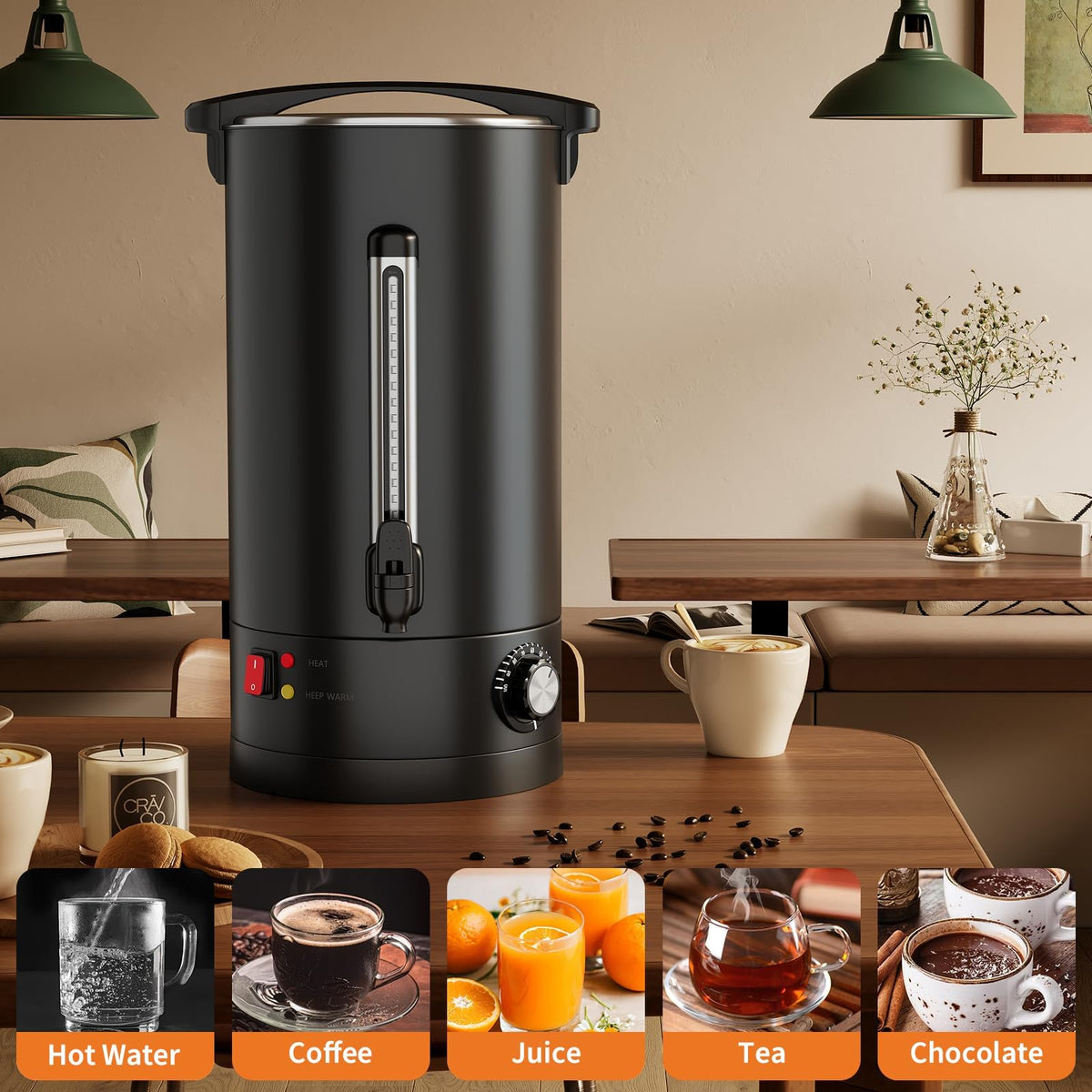 12 L Double Wall Stainless Steel Coffee Urn F123