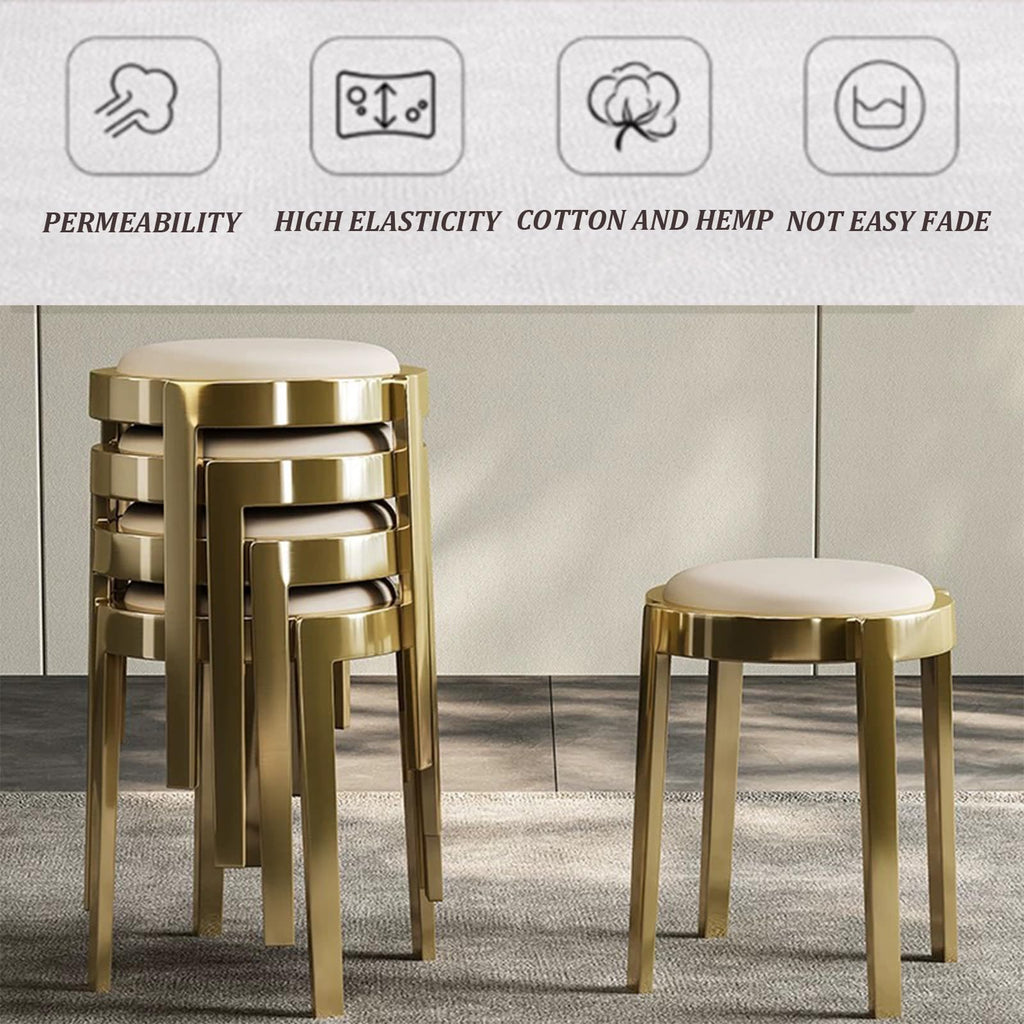 Round Stackable Stainless Steel Stools M649