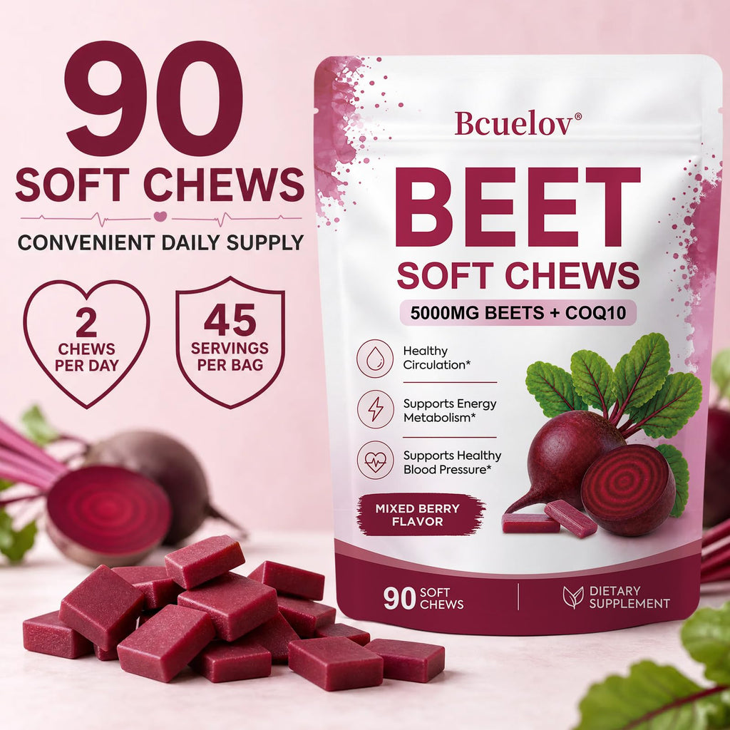 Beet Root Chews with CoQ10, Mixed Berry, 90 Ct X5022