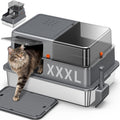 XXXL Stainless Steel Litter Box with Lid R6848