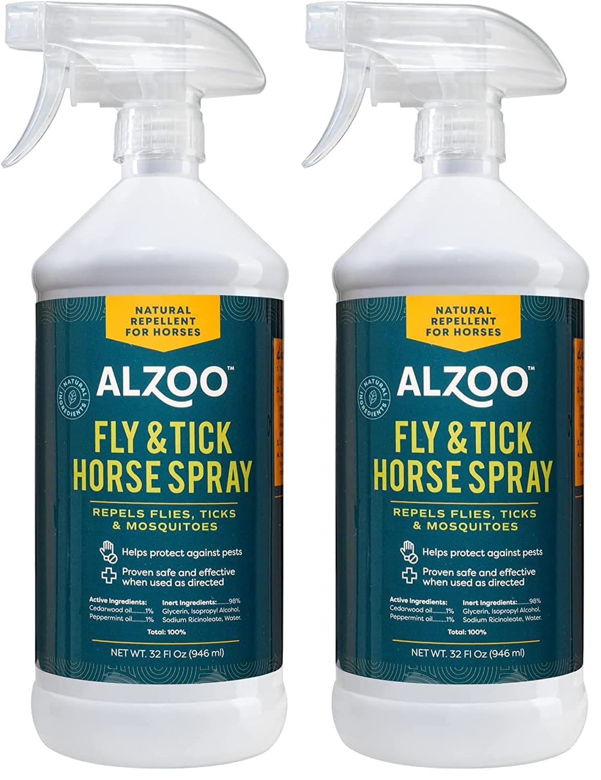 Plant-Based Fly and Tick Horse Spray 32 Fl. Oz. (Pack of 2) E3295