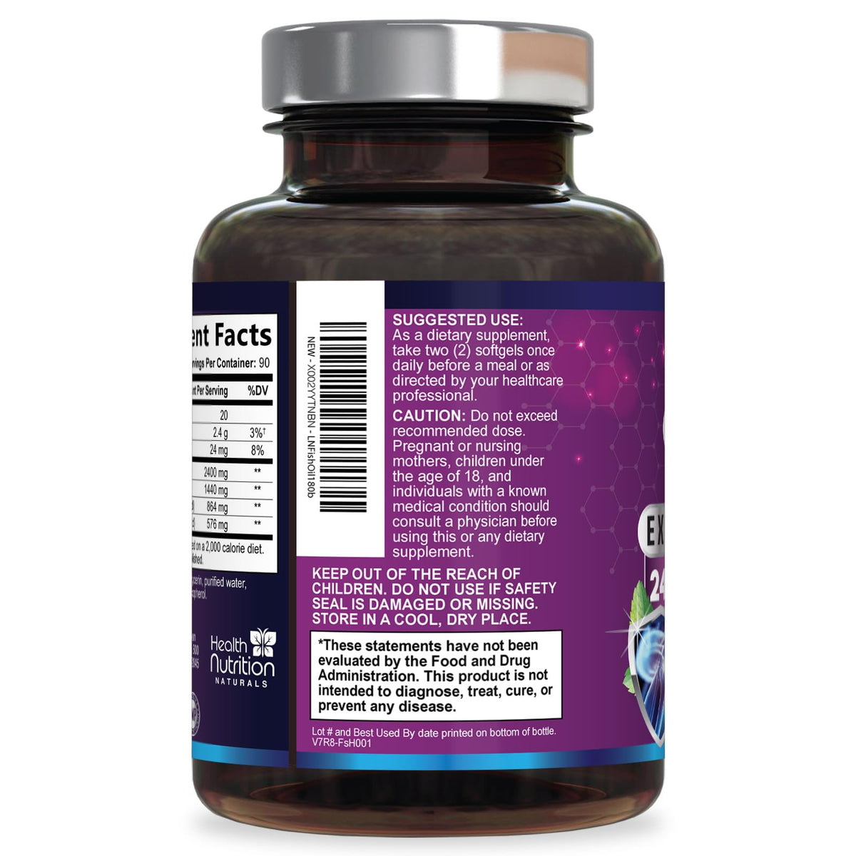 Omega 3 Fish Oil 2400mg Softgels T26173