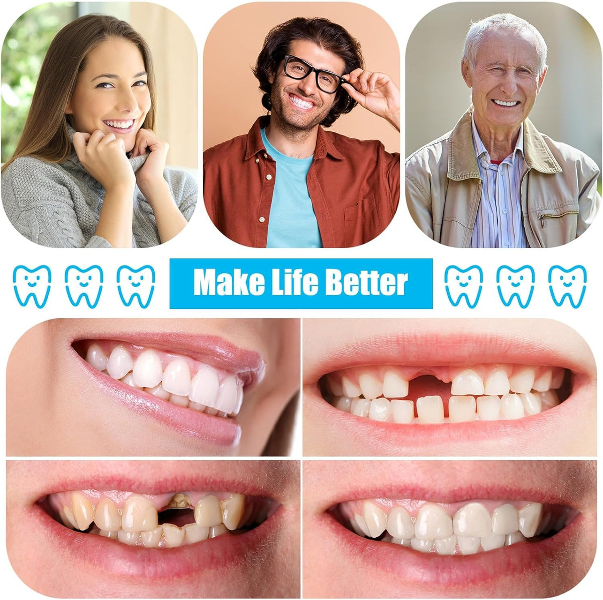DIY Denture Making Kit with Tool Kit and Temporary Teeth V943815