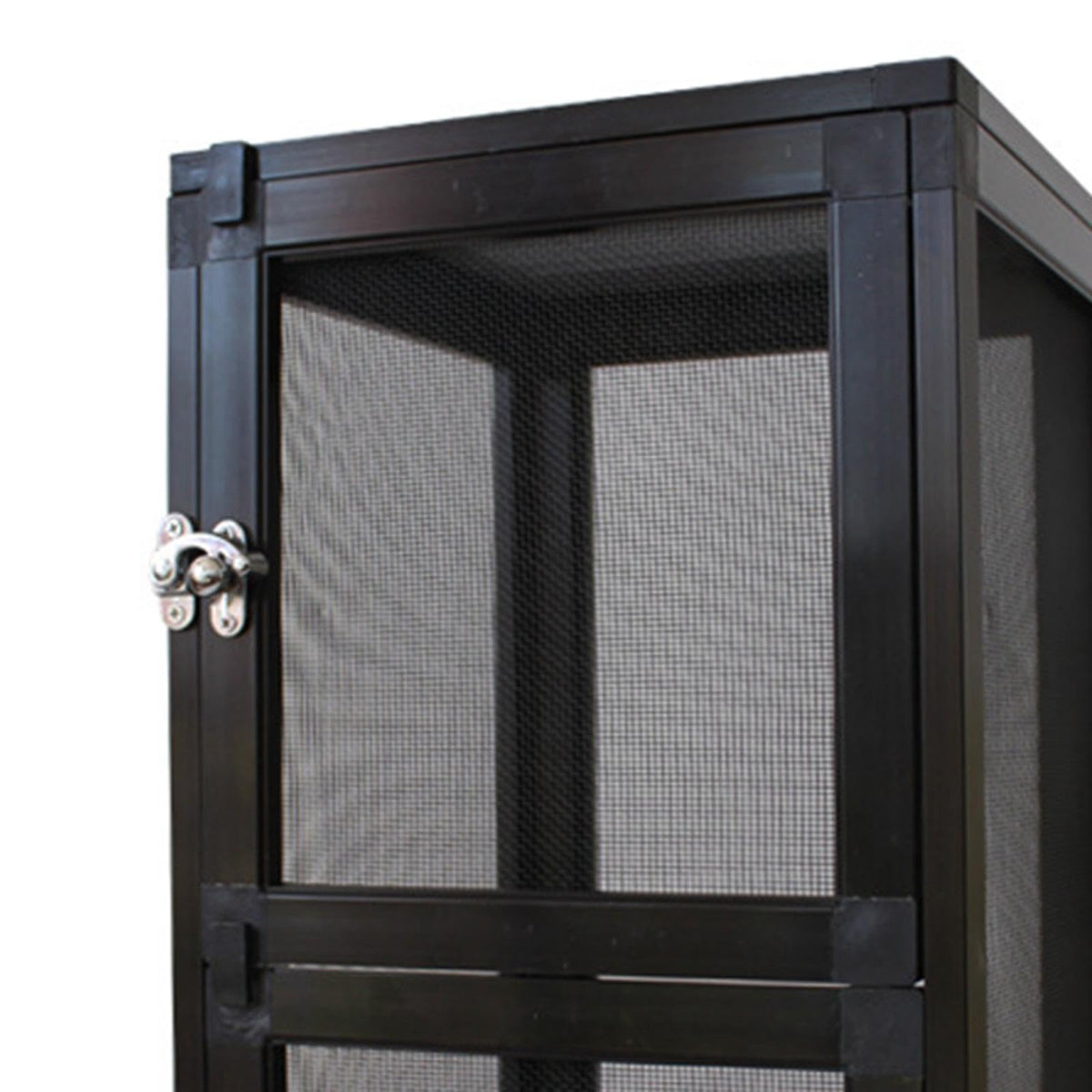 Black Aluminum Alloy Mesh Screen Habitat Cage G16072