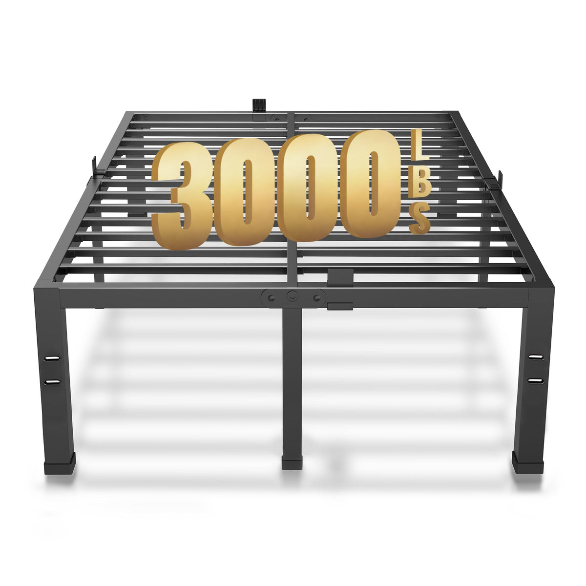 18 Inch King Size Black Metal Bed Frame Z4511