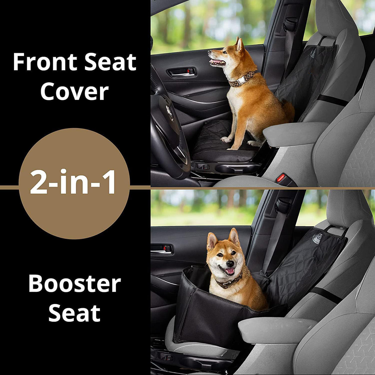 Waterproof 2-in-1 Pet Booster Seat Dog Car Seat Protector W307377