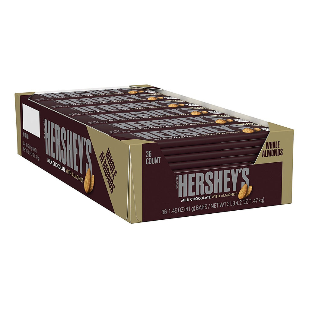 Chocolate Candy Bar with Almonds, 36 Count J23887