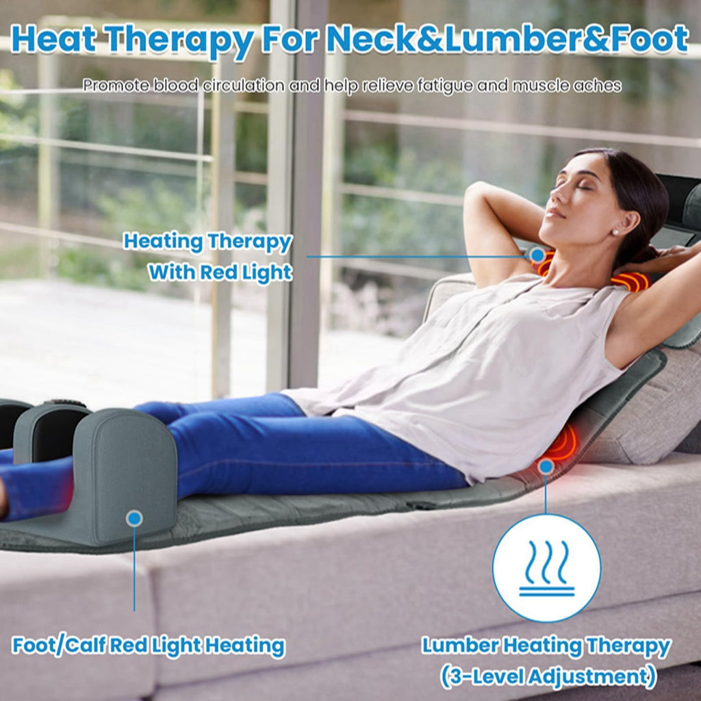Full Body Electric Heating Vibration Massage Mat Cushion D13505