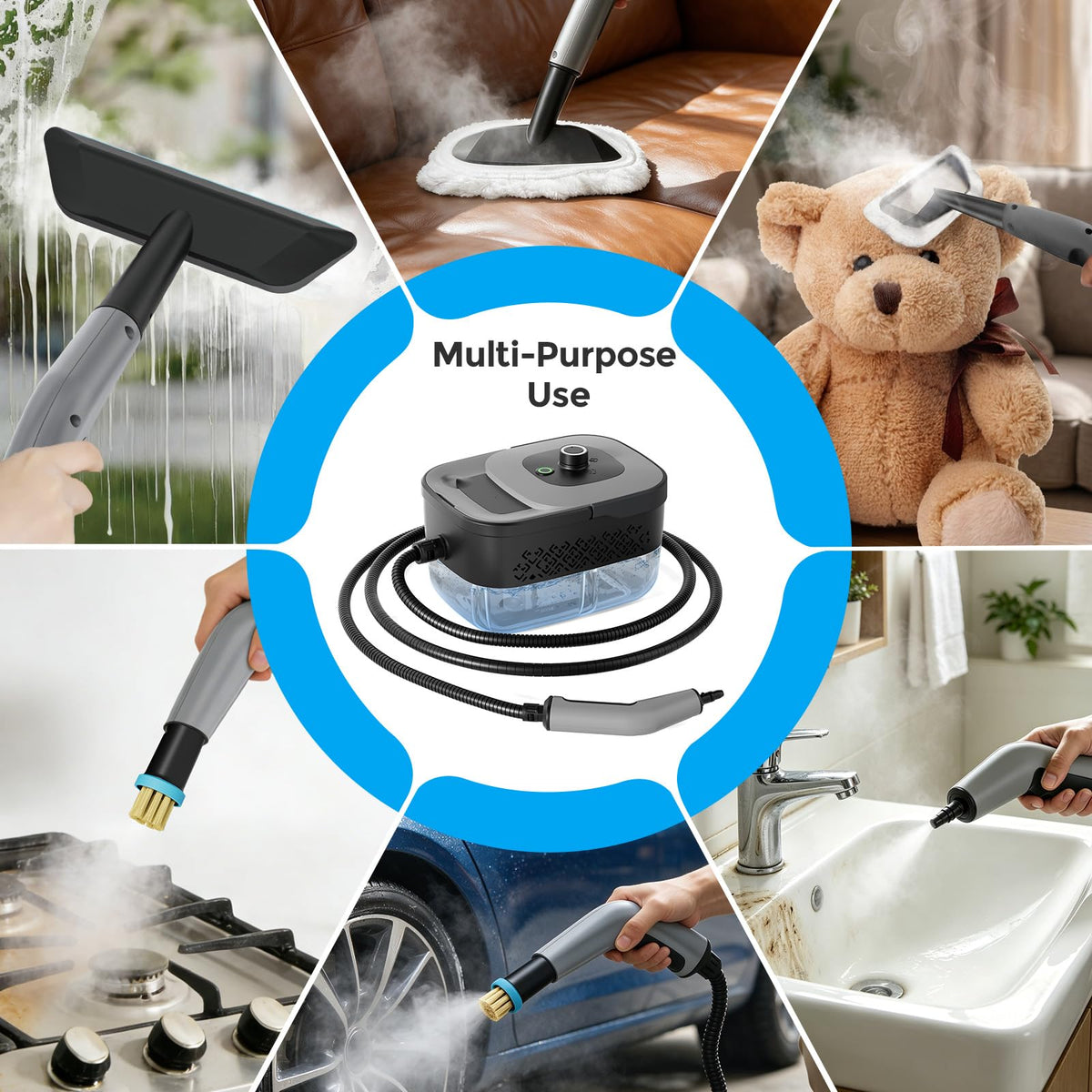 Portable 1800W Handheld Steam Cleaner V624652