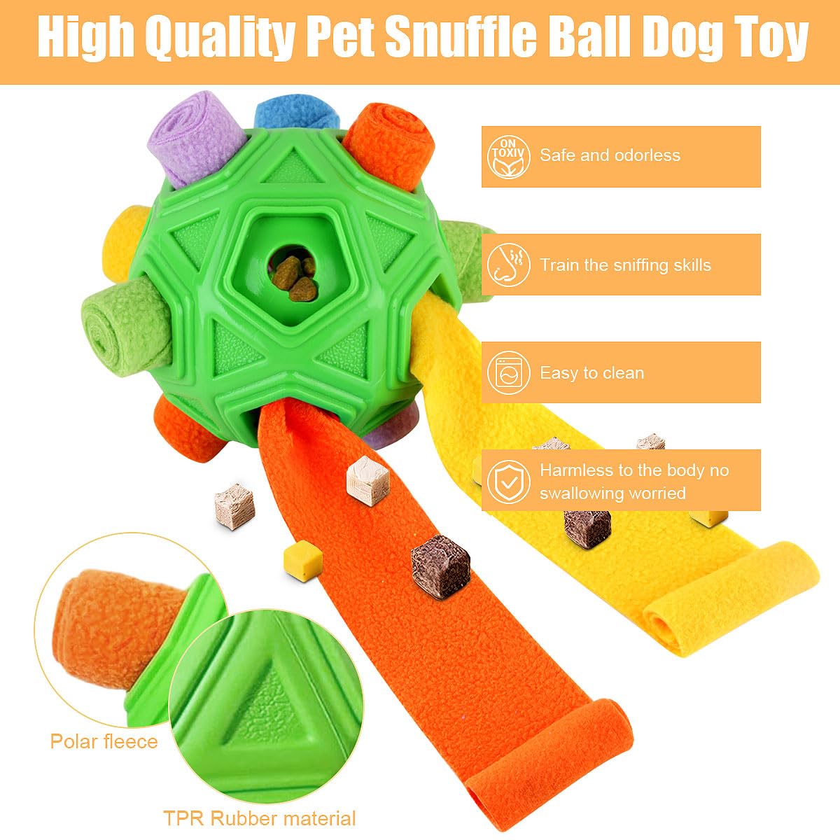 Interactive Puzzle Dog Toys Slow Feeder with Squeaky Carrot Toy X334