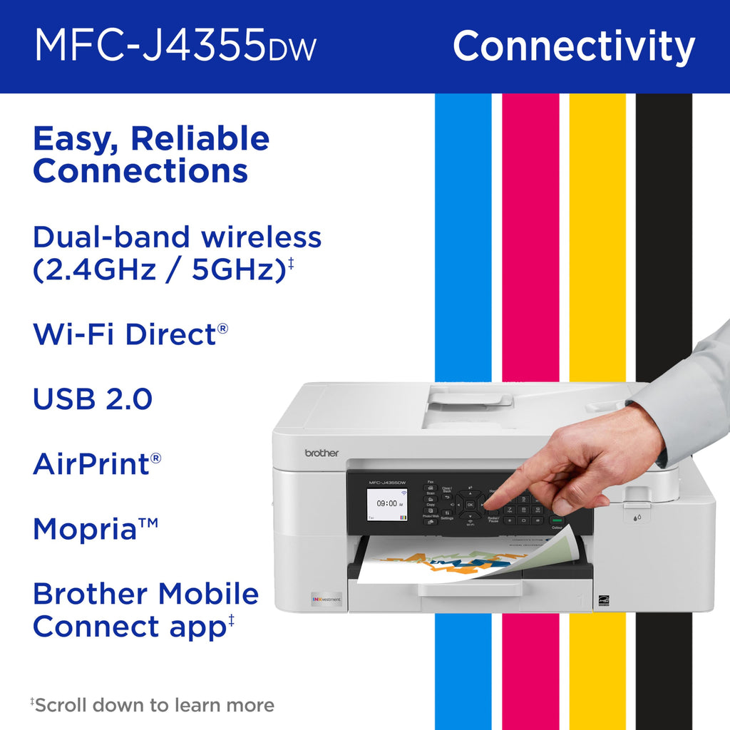 Wireless Color Inkjet All-in-One Printer with Color Display and Manual Feed Slot V552752