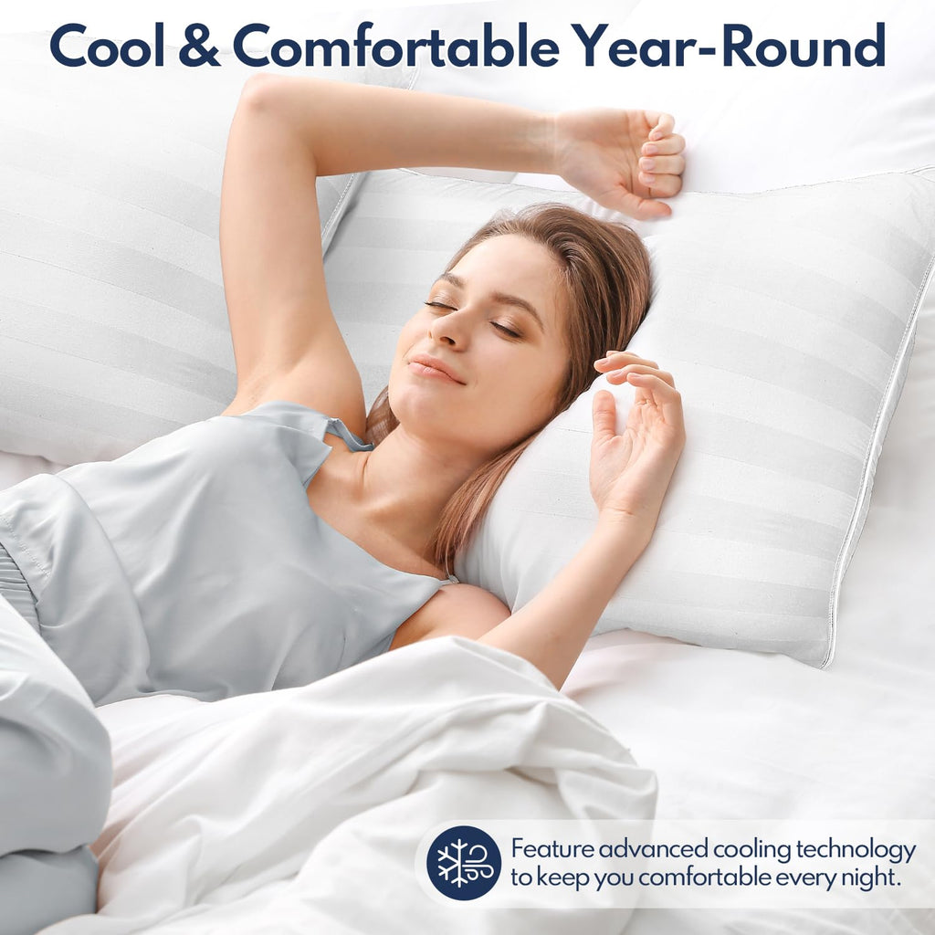 King Pillows Set of 2 Cooling Down Alternative Medium Firm D302326