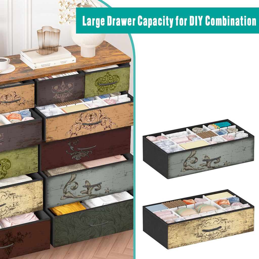 12 Drawer Fabric Dresser N43873