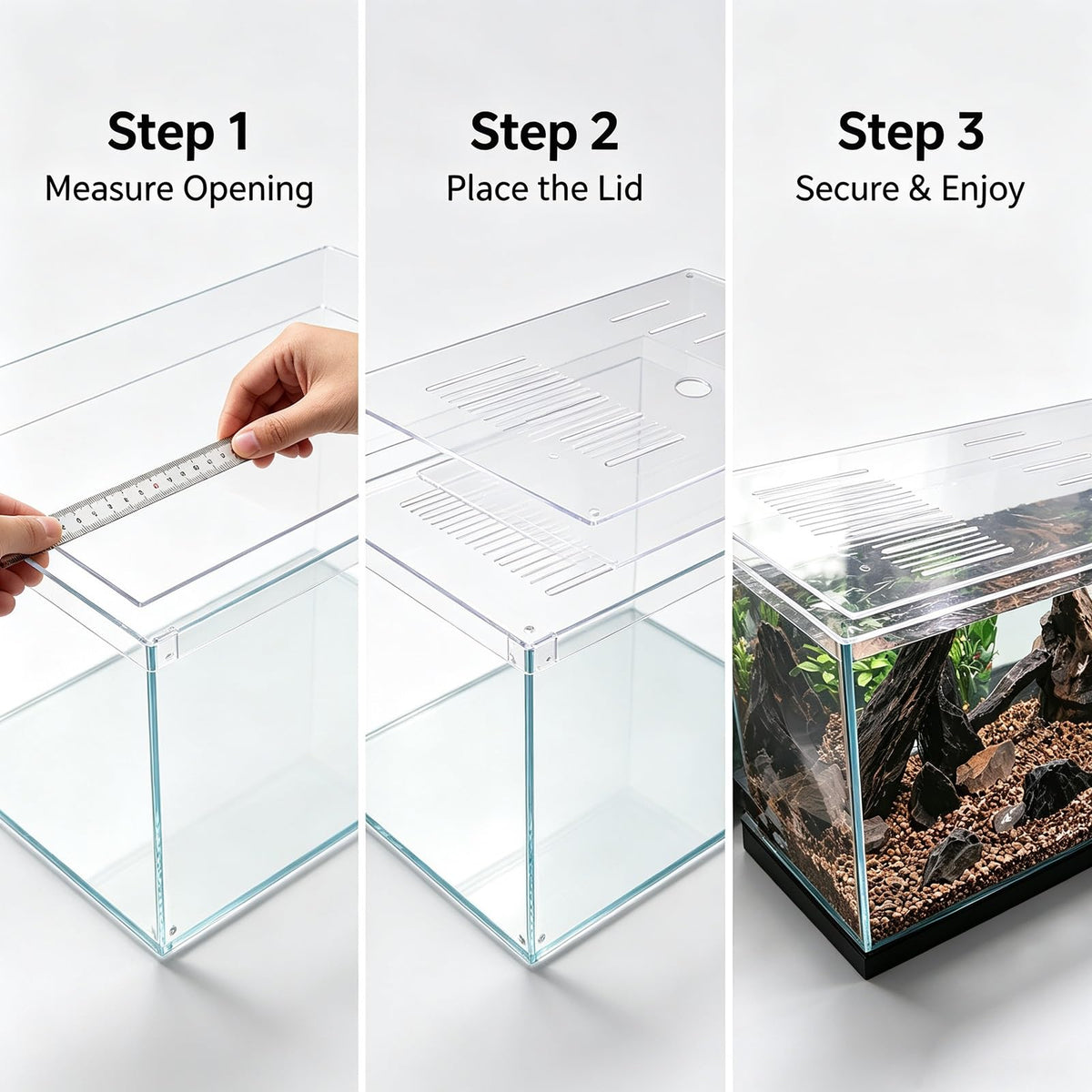 Clear Acrylic Aquarium Lid for 10-55 Gallon Tanks J245829