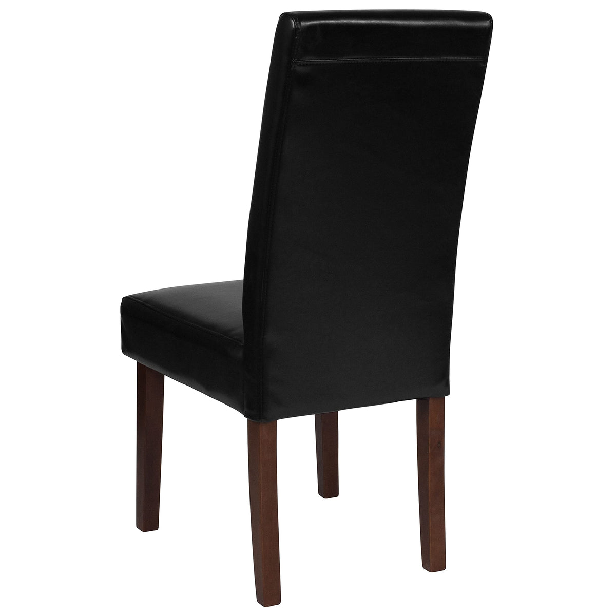 Black Faux Leather Parsons Chair K493149