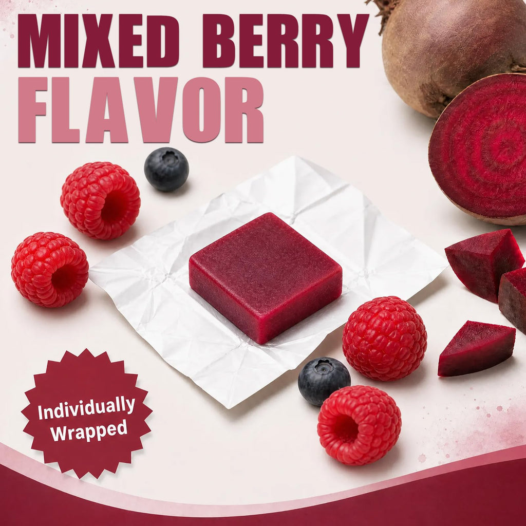 Beet Root Chews with CoQ10, Mixed Berry, 90 Ct X5022