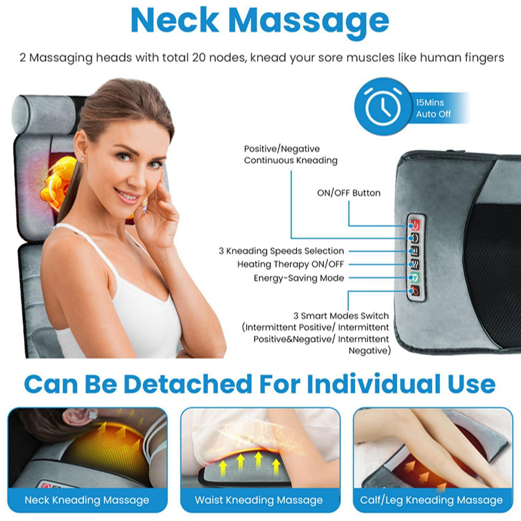 Full Body Electric Heating Vibration Massage Mat Cushion D13505