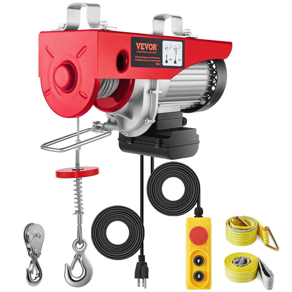 880lbs Electric Hoist with Wired Remote Control V87735