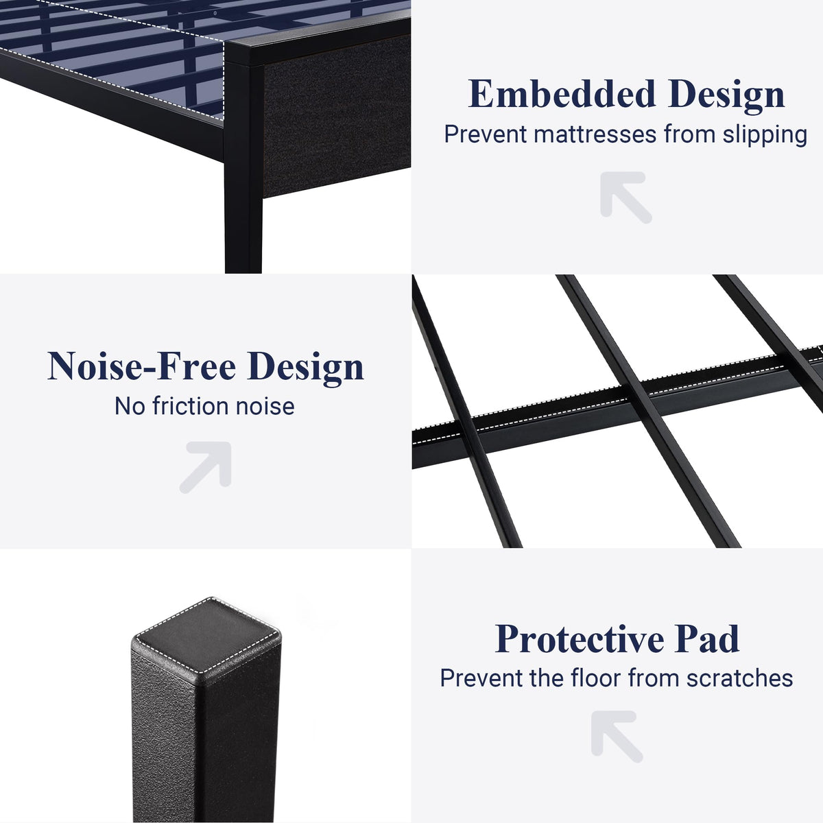 Queen Size Black Oak Bed Frame Y907