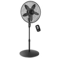 Oscillating Pedestal Fan, Adjustable Height, Remote Control, 4 Speeds, 18", Black R759
