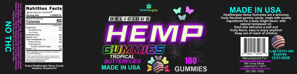 Hemp Gummies 100 Count O3948