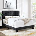 Queen Size Panel Bed Frame Dark Grey V395