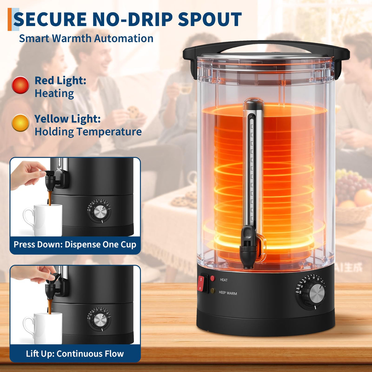 12 L Double Wall Stainless Steel Coffee Urn F123