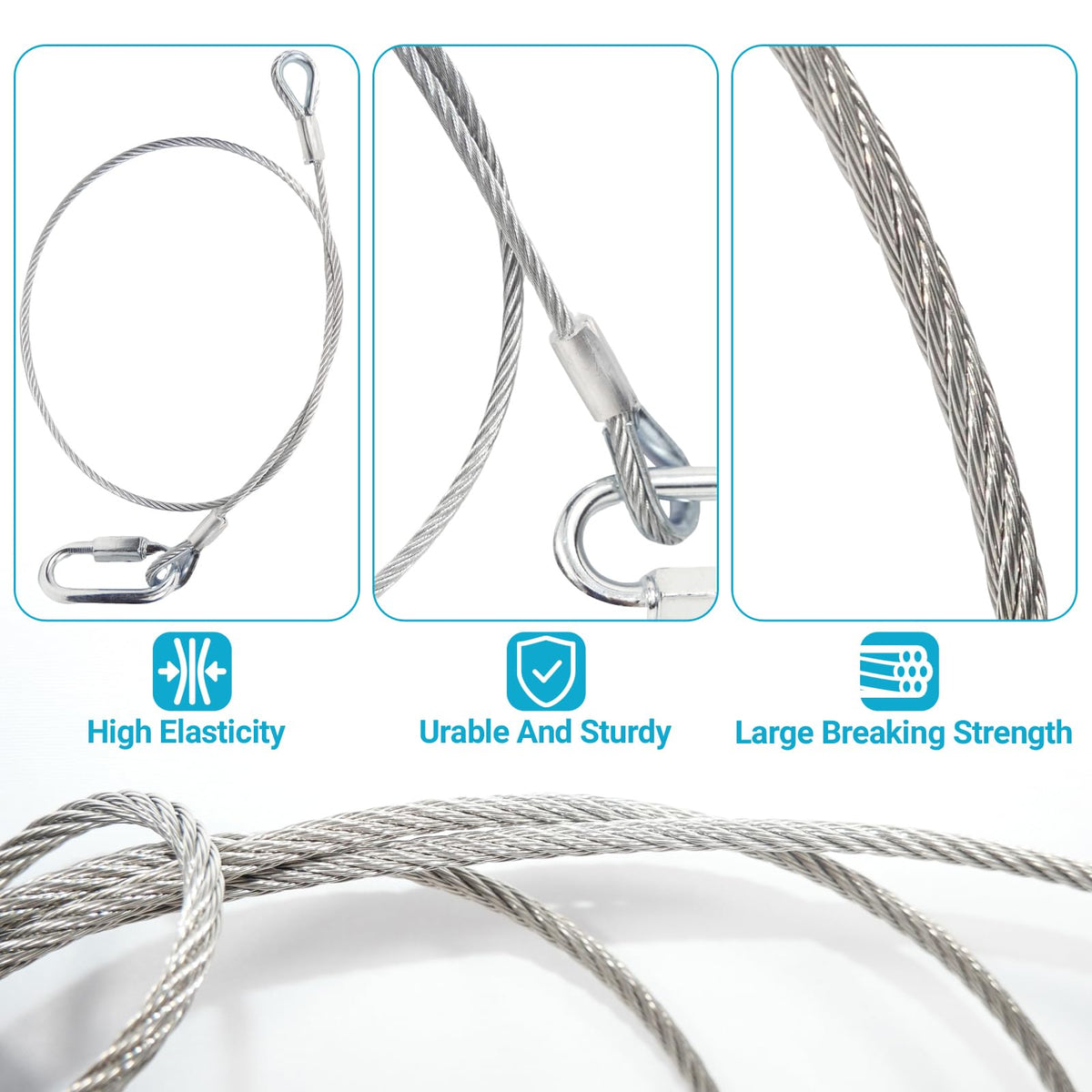 T316 Stainless Steel Cable 7x7 Strands 150FT L159139