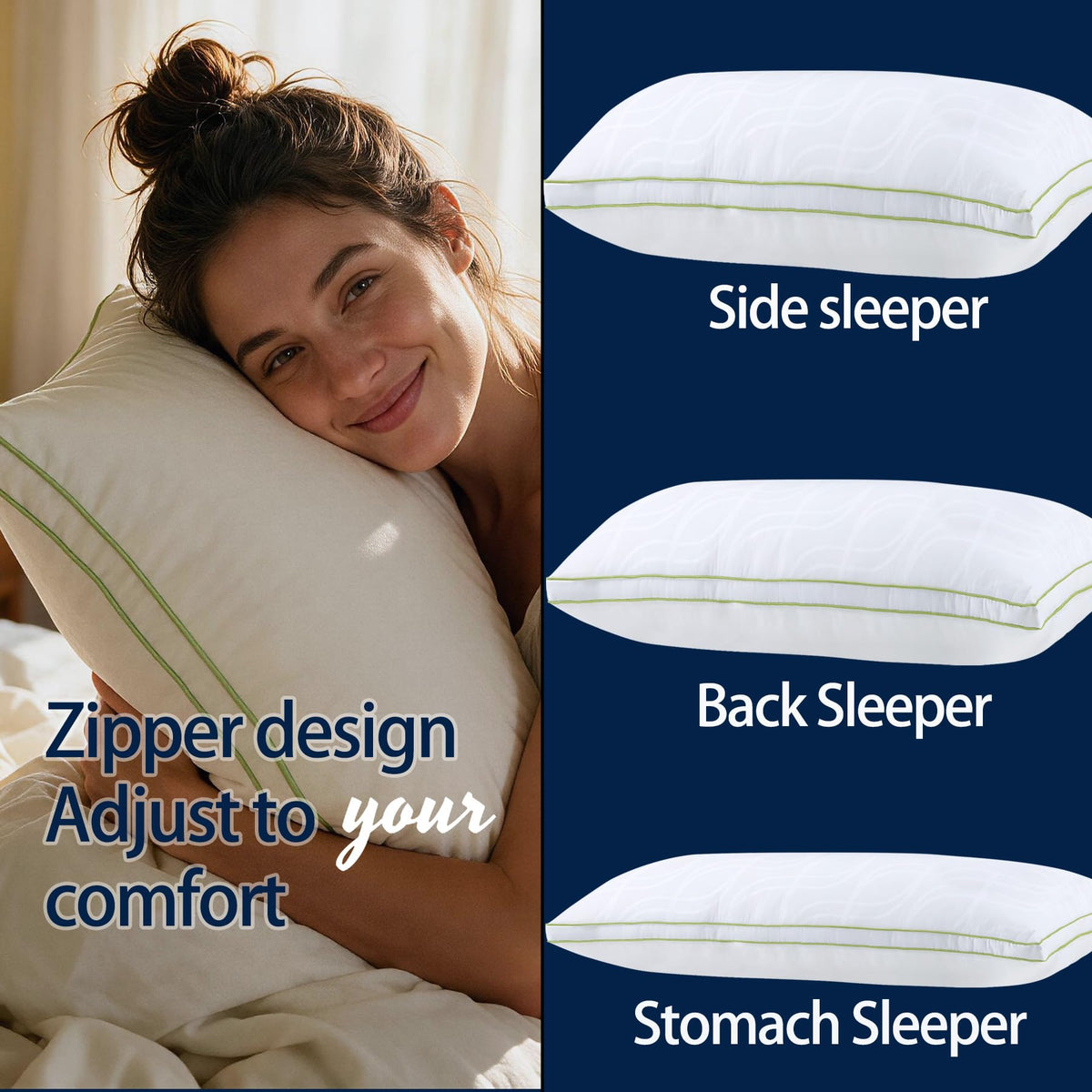King Size Down Alternative Bed Pillows Set of 2 M16651