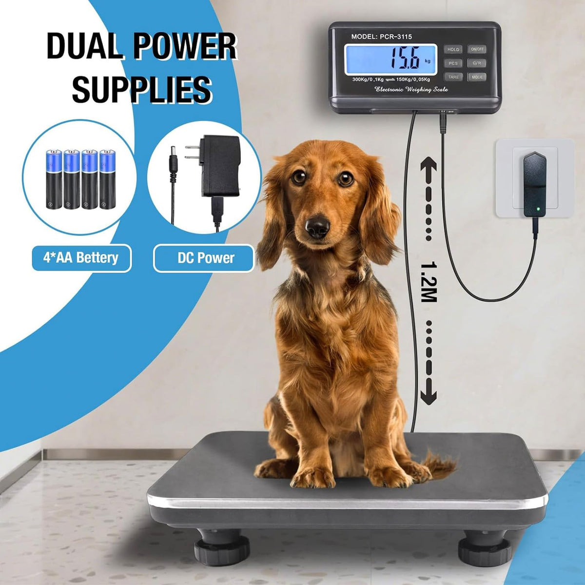 Heavy Duty Shipping Scale 660lbs Stainless Platform F1232