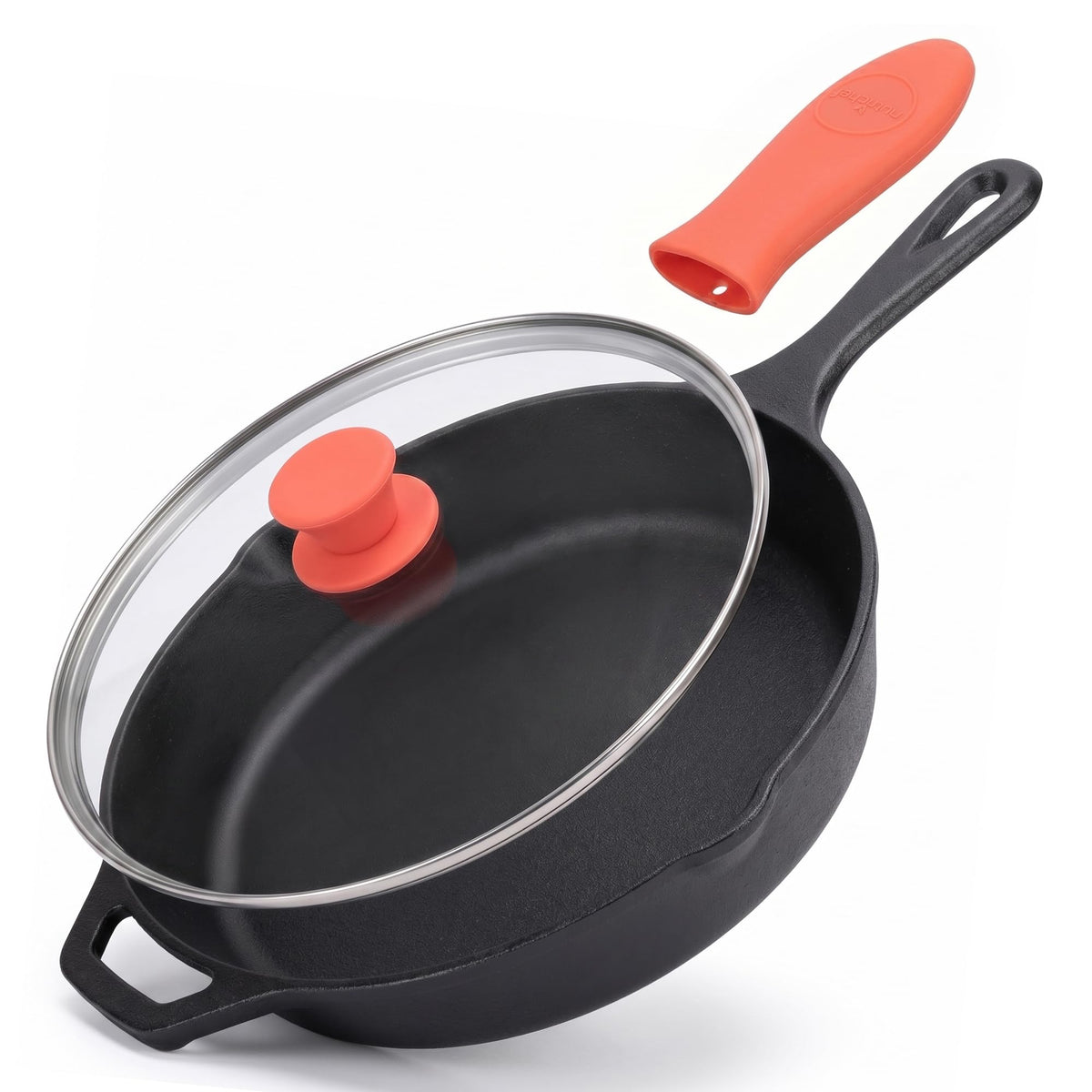 10 Inch Pre-Seasoned Cast Iron Skillet with Lid A9582