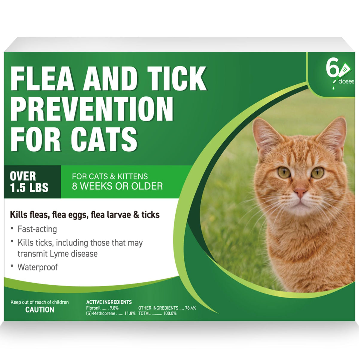 Cat Flea and Tick Treatment 6-Month Supply V2528