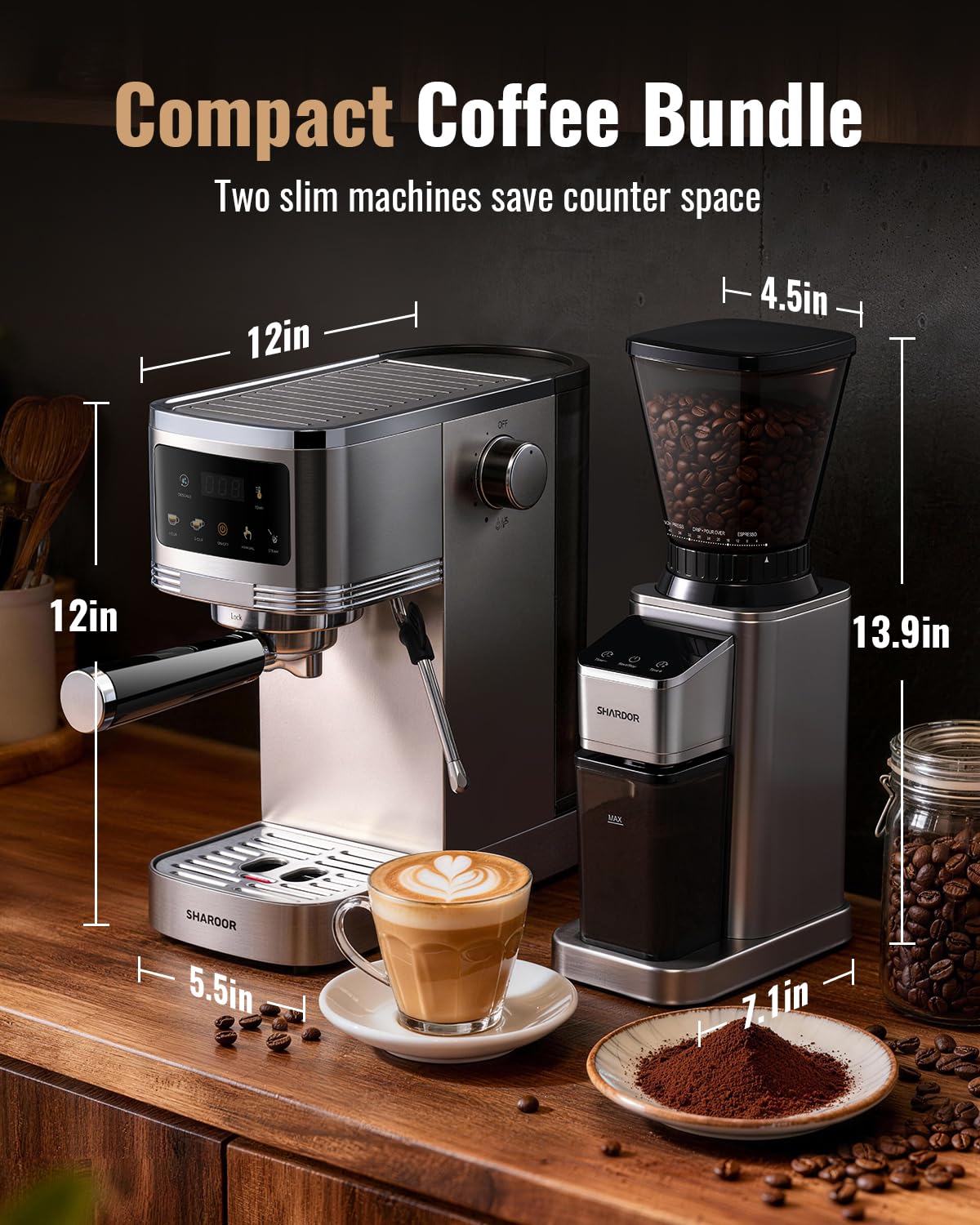 Espresso Machine with Grinder and 48 Grind Settings K650167