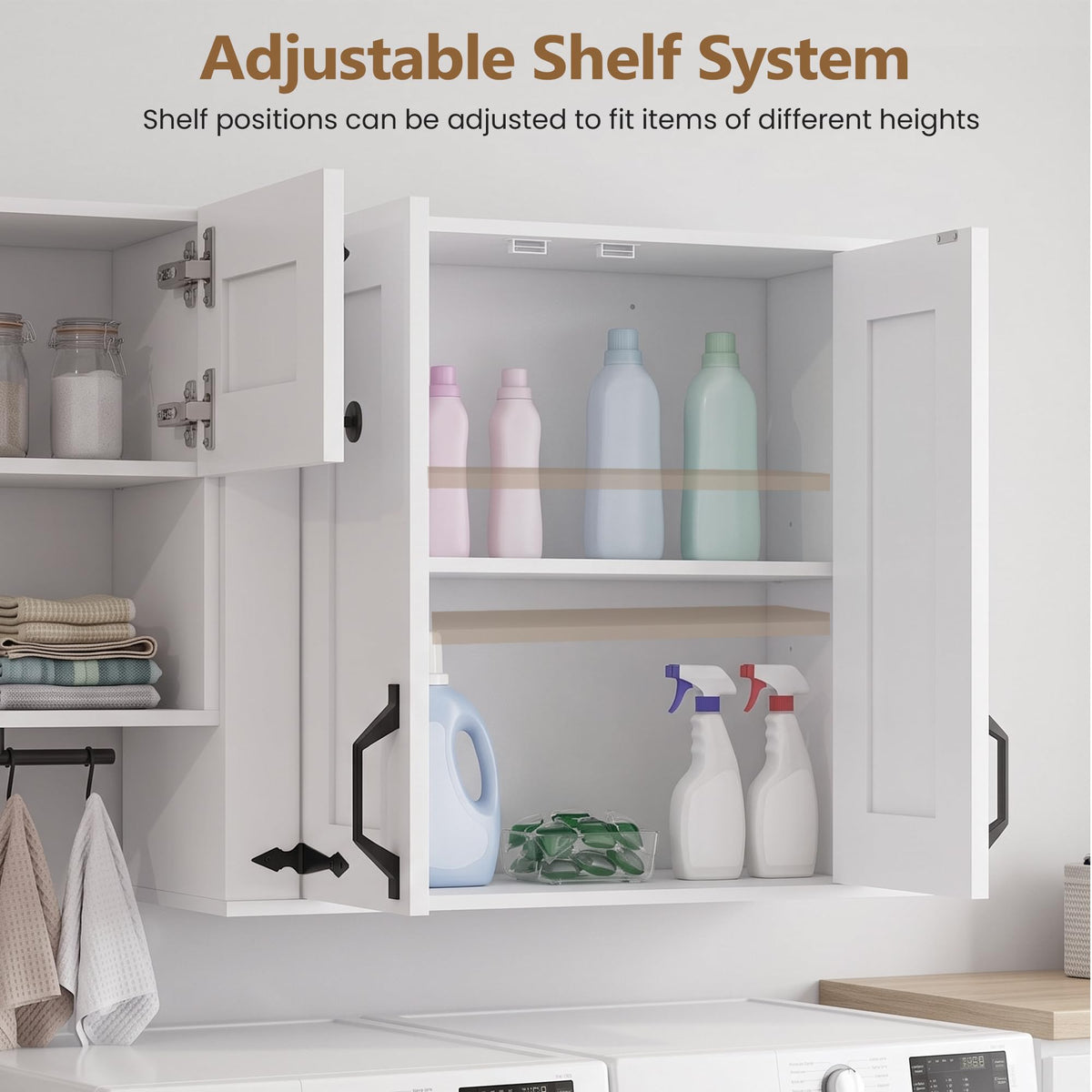 Wall Mounted Laundry Room Cabinet Set B43010