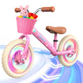 Toddler Balance Bike with Fender, Adjustable Seat/Handlebar, Flat-Free LED Tires M3531