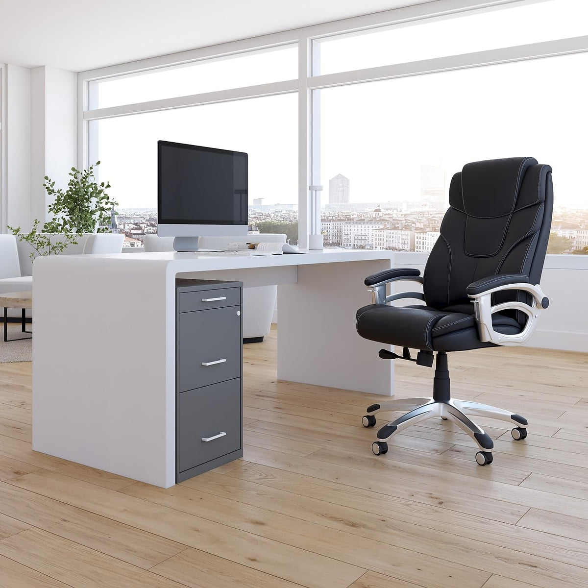 3 Drawer Letter Size Lockable File Cabinet I2894