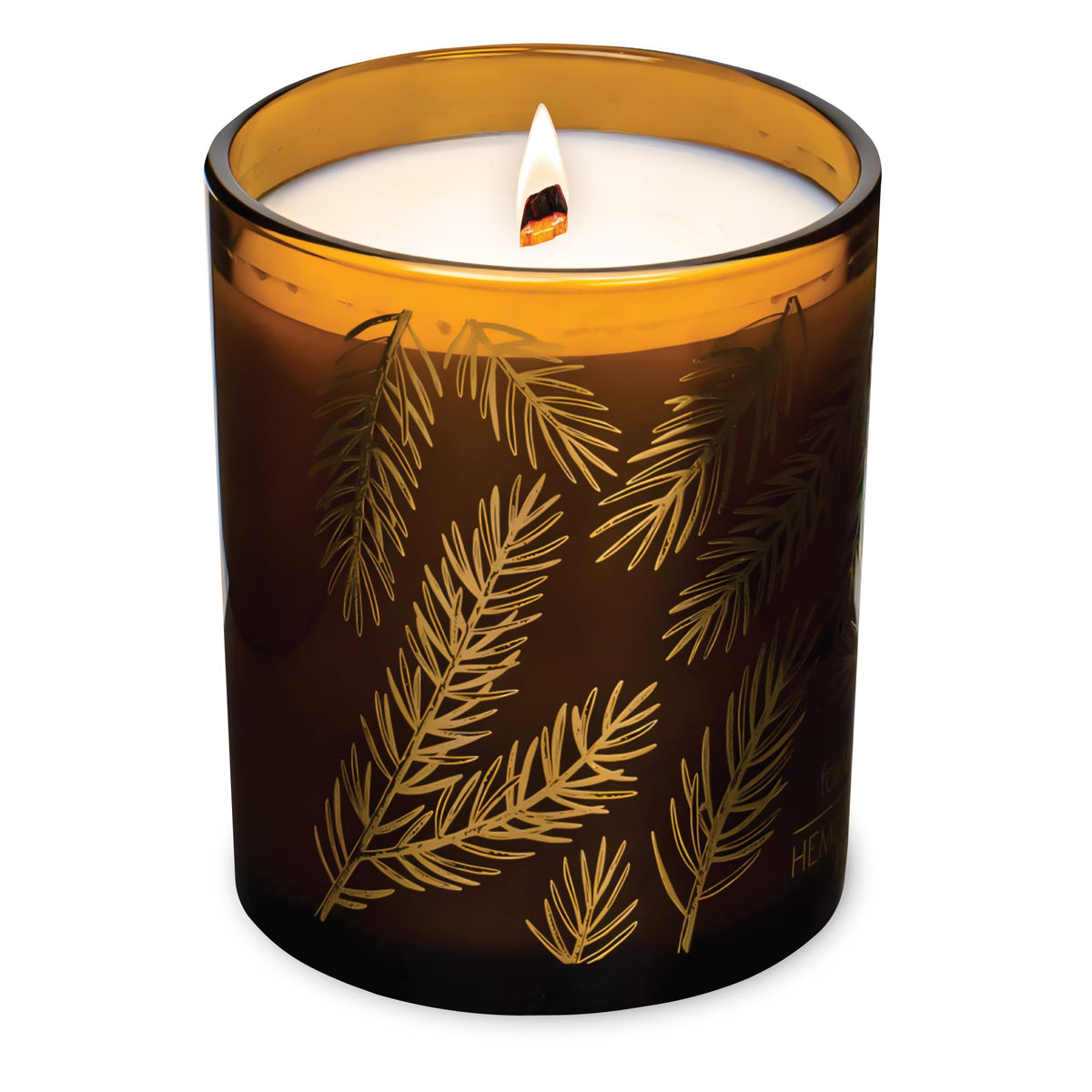 Amber & Gold Crackling Wood Wick Candle 7 oz N98441