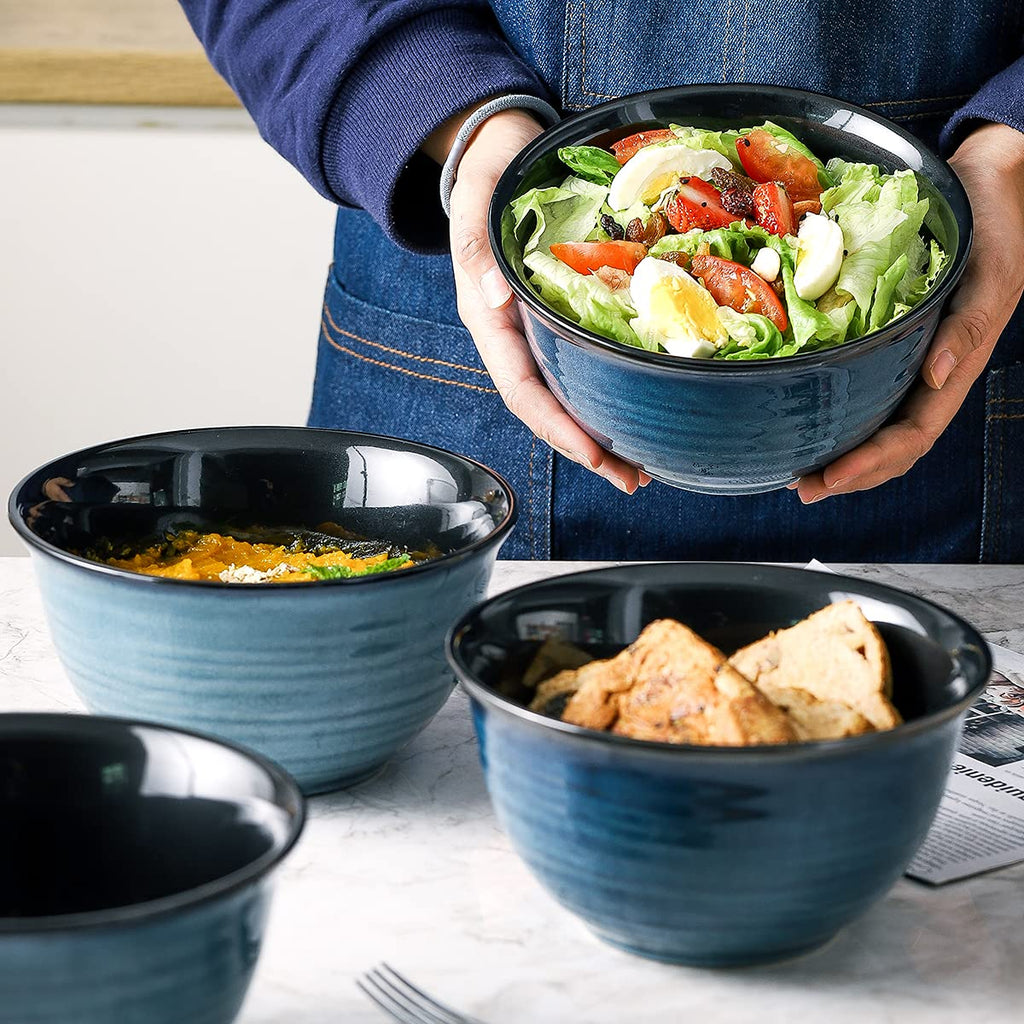 40 Ounce 7 Inch Ceramic Soup Bowls Set of 4 R2131