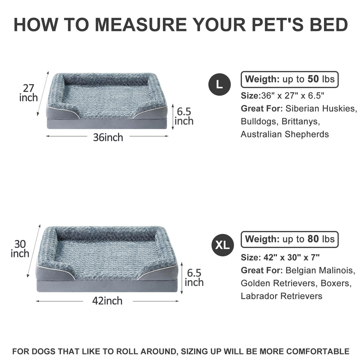 Washable Orthopedic Dog Bed L206383