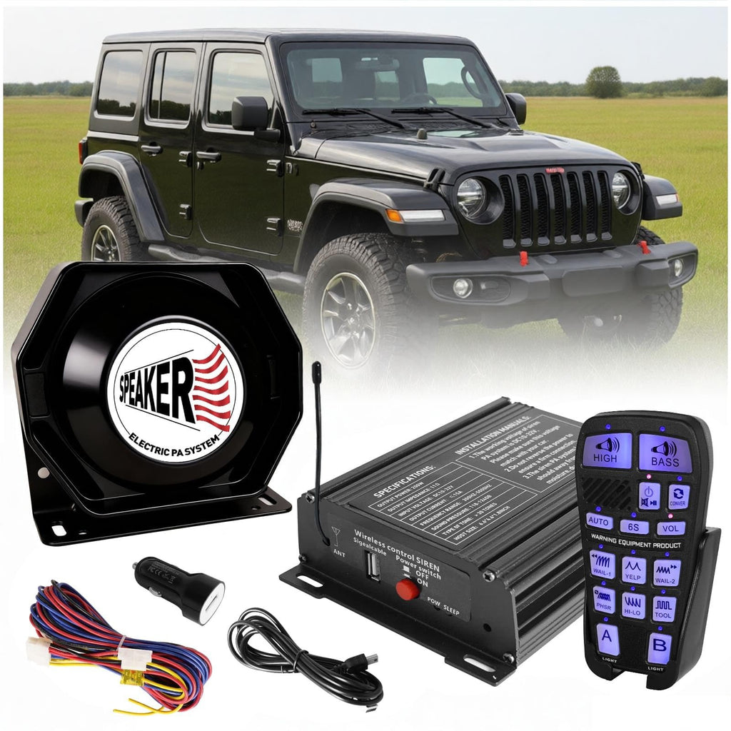 200W Multi-Tone Emergency Car Siren Speaker PA System Kit Z250