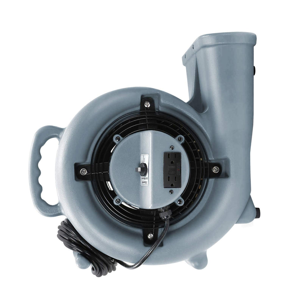 3 Speed 1/3 HP Industrial Floor Fan with 2 GFCI Outlets Q762